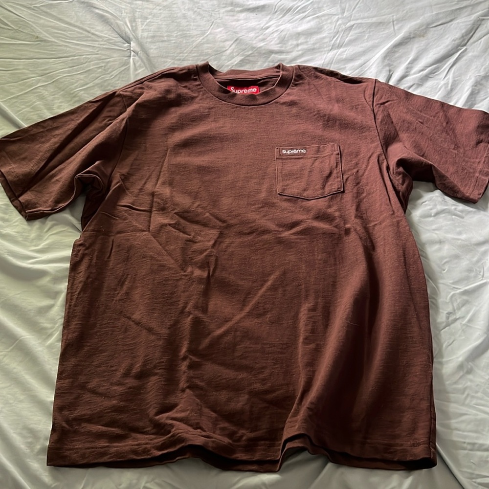 Brown Supreme Short sleeve tee. Not worn!